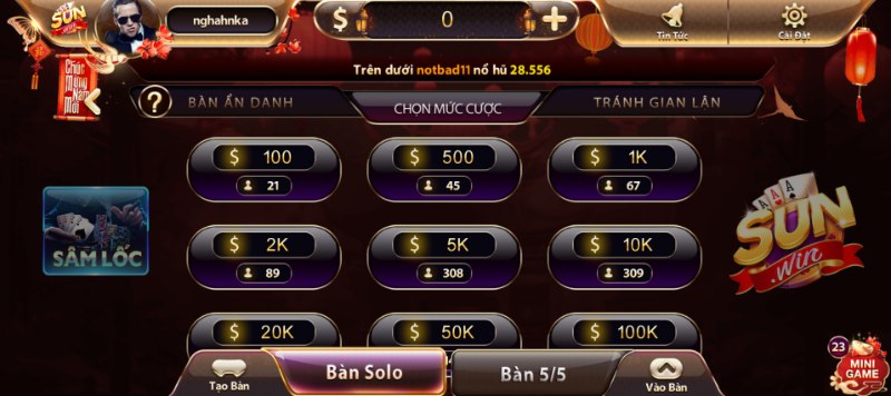 Sâm Lốc là một trong những sự lựa chọn hàng đầu của mọi game thủ