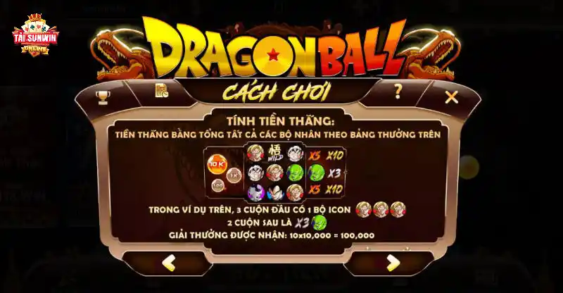 3 mức cược trong game Dragonball của sunwin