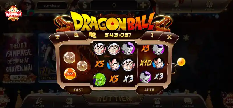 Dragonball sunwin là game nổ hũ đổi thưởng đình đám